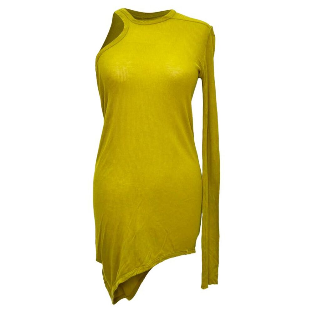 Rick Owens Ziggy Banana Tank Top in Yellow Viscose